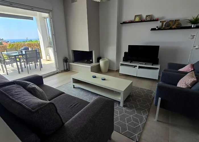 Fourka Vista Retreat - Sea View 3 Bdrm * Skála Foúrkas